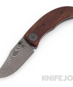Rainy Day Knives Model 1 Knife Vegas Forge Damascus Blade with Vintage Linen Micarta/ Nichols Damascus Backspacer Handles
