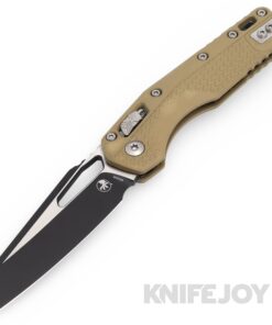 MICROTECH Standard Issue 210T-1PMOD MSI Ram Lock Folder Single Edge Standard Blade with Green Injection Molded Tri-Grip Handles/ Beadblast Hardware