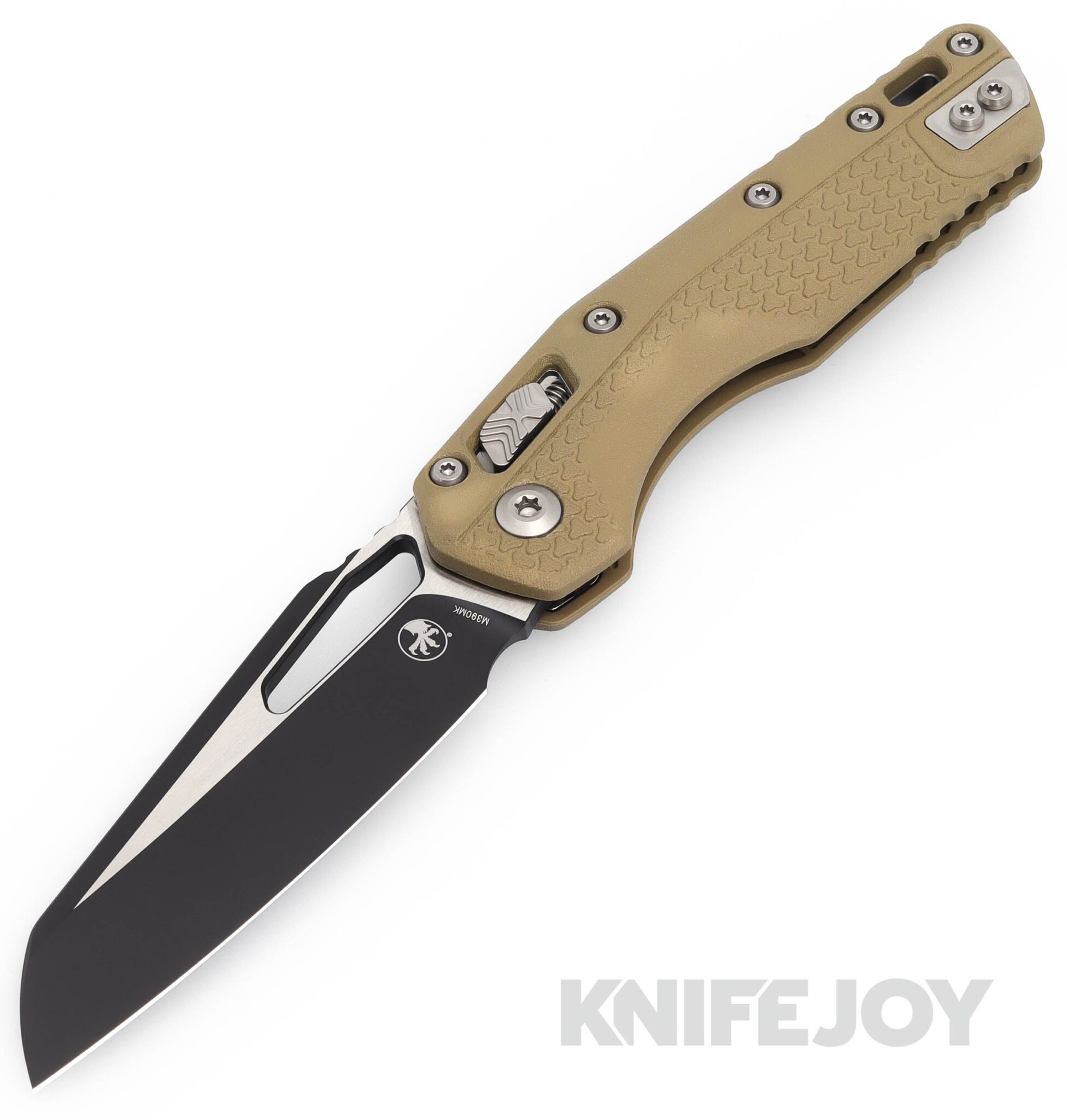 MICROTECH Standard Issue 210T-1PMOD MSI Ram Lock Folder Single Edge Standard Blade with Green Injection Molded Tri-Grip Handles/ Beadblast Hardware