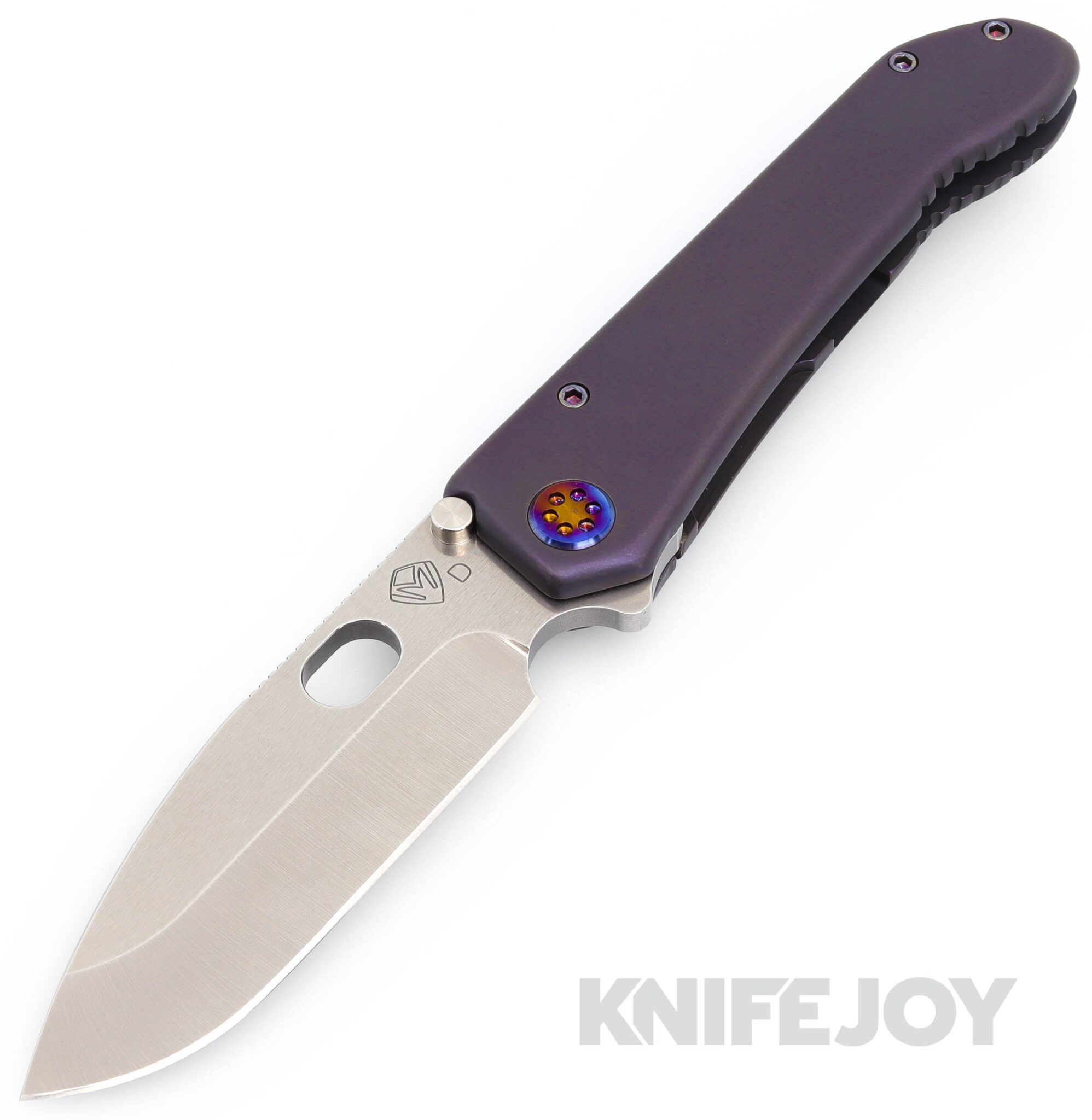 Medford Knives 187DP Texas Blade Show 2024 D2 Tumbled Blade with Cement Rounded Contoured Handles/ Flamed Hardware and Clip