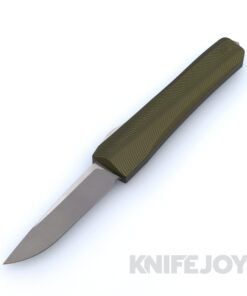 Core Edge 0331 Pulsar OD Green OTF Aluminum Chassis with Magnacut Single-Edge Blade Blasted / Satin Flats and Stainless Hardware