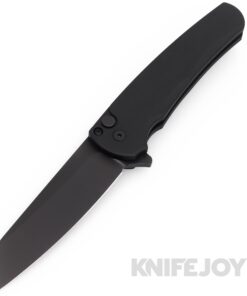 Pro-tech Knives PT5203 Malibu Reverse Tanto Flipper DLC Blade with Black Handle