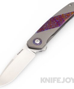 Enrique Pena Custom Cobra Flipper Plain Satin Blade with Zircuti/ Titanium Scales/ Dark Zircuti Clip