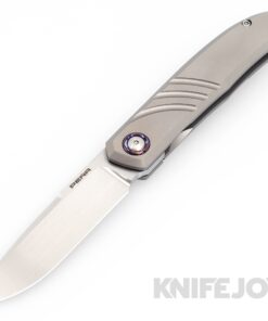 Enrique Pena Custom Rio Grande Front Flipper Plain Satin Blade with Titanium Scales/ Dark Zircuti Clip