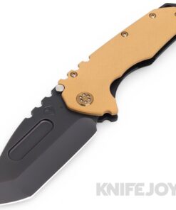 Medford Knives Praetorian G CPM 20CV DLC Tanto Blade with Coyote G10 Handle/ DLC Spring/ Bronze HW and Clip