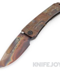 Medford Knives Marauder-H S45VN Vulcan Drop Point Blade with Scorched Earth Handles/ Old School Brz Spring/ PVD Hardware and Clip