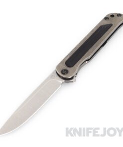 Medford Knives T-Bone S45VN Tumbled Drop Point Blade with Tumbled Black G10 Inlay Handles/ Tumbled Spring/ Black Hardware / DLC Clip