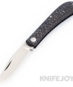 Jim Dunlap Custom Knives EDC Trapper Slip Joint CPM 154 Blade with Electric Blue Carbon Fiber Handles