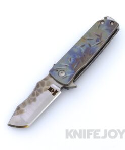 RichMade Knives Stingray 440C Stainless Steel Blade with Flamed and Scored Titanium Scales