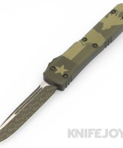 MICROTECH 121-1CODTX Ultratech OTF Auto Single Edge Signature Series Texas Standard Blade with Texas COD Aluminum Handles