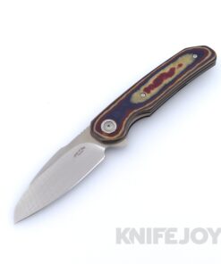 Johan vd Walt JB3 Custom Flipper with M390 Modified Sheepsfoot Satin Blade and Brittanica Richlite Scales