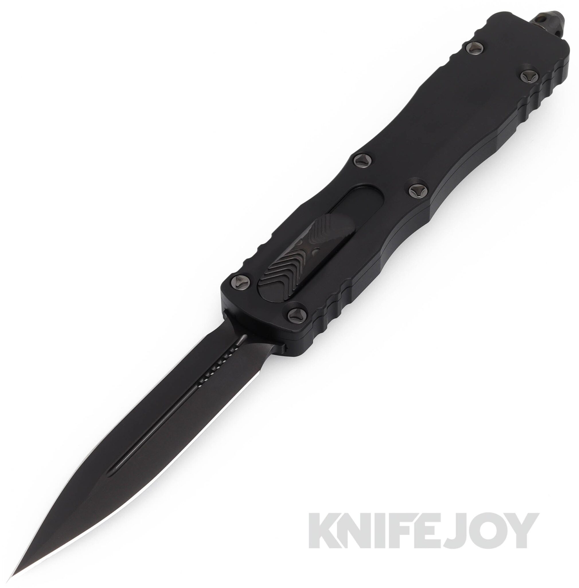 MICROTECH 227-1DLCTSH Signature Series Dirac Delta OTF Auto Double Edge Shadow DLC Standard Blade with DLC Hardware/ DLC Shadow Handles
