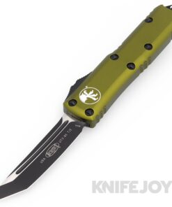 MICROTECH 233-1OD UTX-85 II OTF Auto Tanto Black Blade with OD Green Aluminum Handles