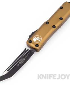 MICROTECH 233-1TA UTX-85 II OTF Auto Tanto Black Blade with Tan Aluminum Handles