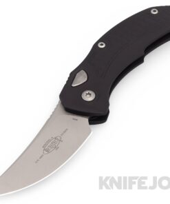 MICROTECH 268A-10AP Brachial Auto Single Edge Apocalyptic Standard Blade with Black Aluminum Handles