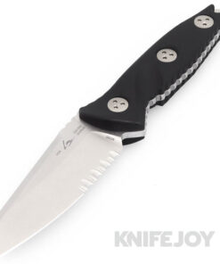 MICROTECH 93M-11 Fixed Blade SOCOM Alpha MINI Warcom Stonewash Partially Serrated Edge Blade with Carbon Fiber Handles