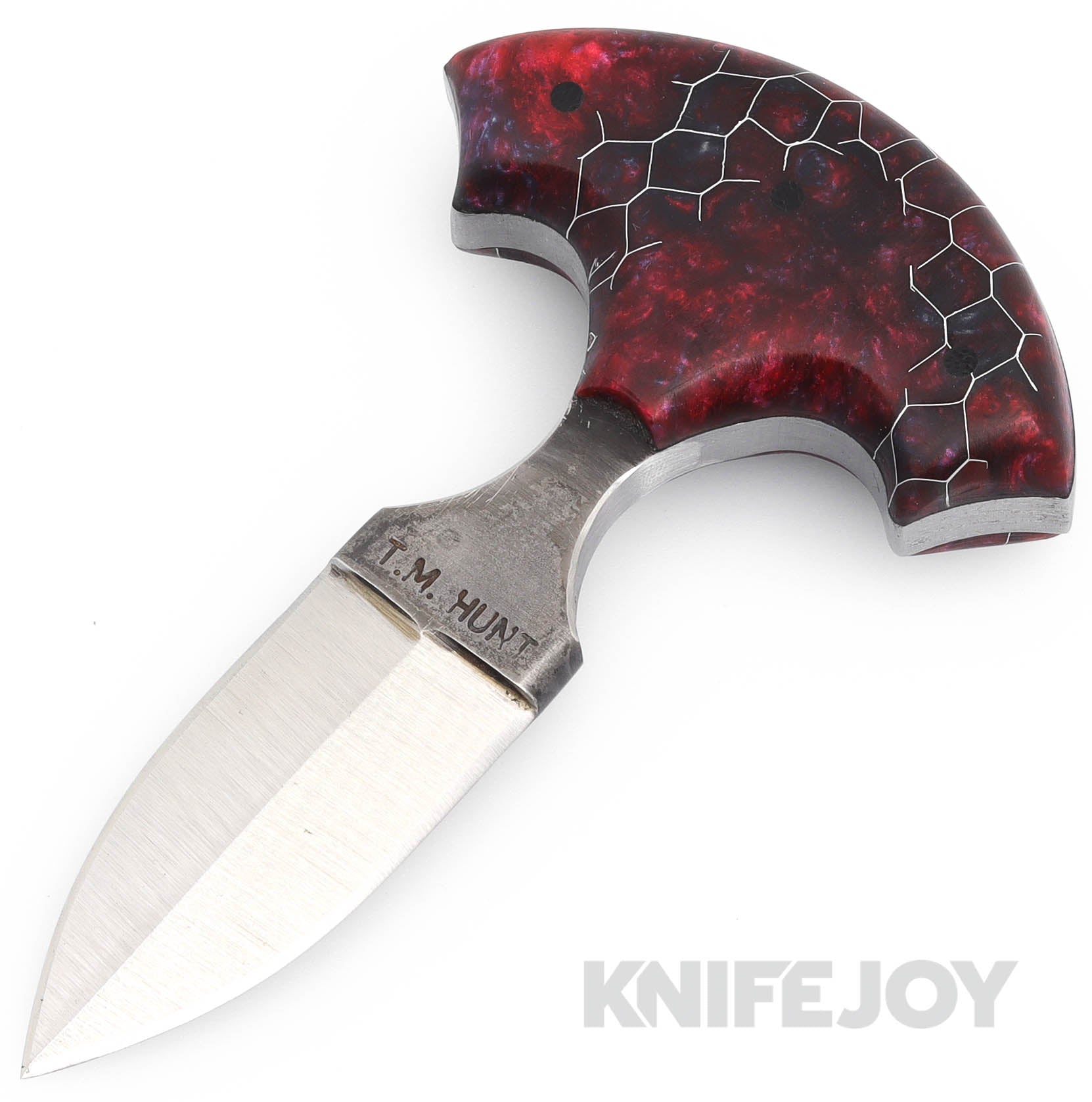 T.M. Hunt Custom Knives Push Dagger Fixed Blade with Resin Handles