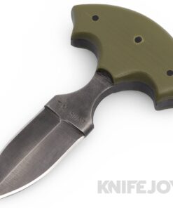 T.M. Hunt Custom Knives Push Dagger Fixed Blade with Green Micarta Handles