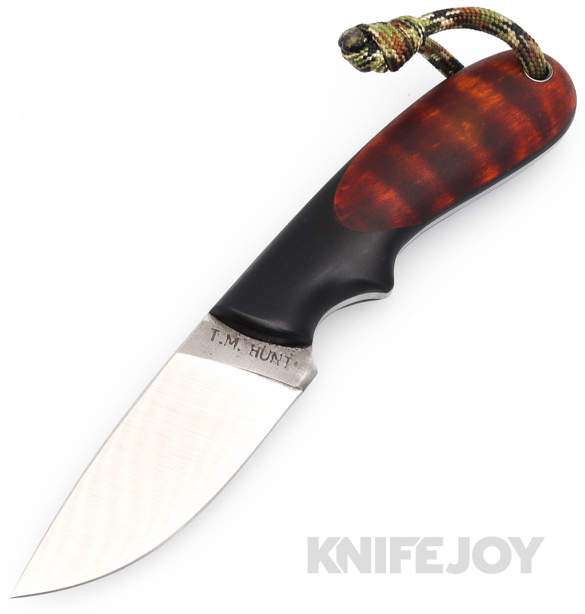 T.M. Hunt Custom Knives Hedgehog Fixed Blade with Curly Maple Handles