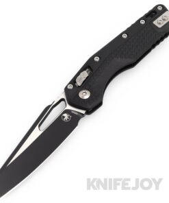 MICROTECH Standard Issue 210T-1PMBK MSI Ram Lock Folder Single Edge Standard Black Blade with Black Injection Molded Tri-Grip Handles/ Beadblast Hardware