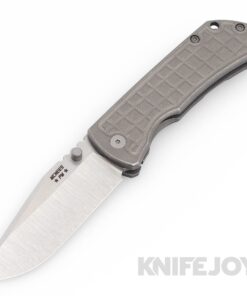 McNees Knives PM Mac2 3.5"- Gen2 Hand Ground Magnacut Spearpoint Blade and Atomic Stonewash Frag Titanium Handles