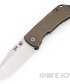 McNees Knives PM Mac2 3.5"- Gen2 Hand Ground Magnacut Spearpoint Blade and Atomic Bronze Smooth Titanium Handles