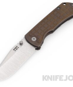 McNees Knives PM Mac2 3.5"- Gen2 Hand Ground Magnacut Spearpoint Blade and Atomic Bronze Frag Titanium Handles