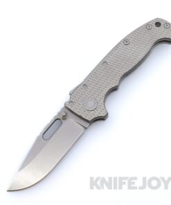 Demko Knives MGAD20S Clip Point 20CV Blade with Titanium Textured Handles
