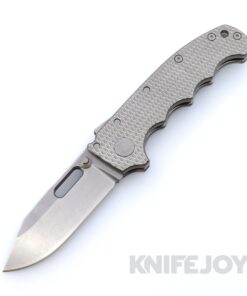 Demko Knives MGAD20 V2 Clip Point Magnacut Blade with Finger Groove Titanium Textured Handles