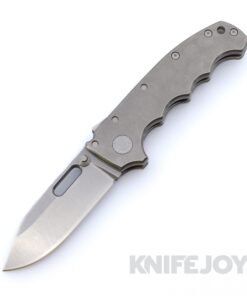 Demko Knives MGAD20 V2 Clip Point Magnacut Blade with Finger Groove Titanium Smooth Handles