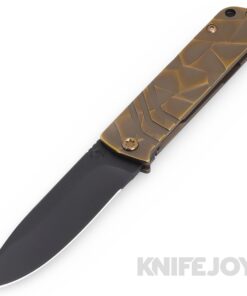 Medford Knives The Antik S45VN DLC Drop Point Blade with Bronze Stained Glass Handles/ Bronze Hardware and Clip