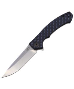 Zero Tolerance Knives 0450BLUCF Sinkevich Stonewash Magnacut Blade with Blue Carbon Fiber / Titanium Handles