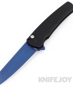 Pro-tech Knives PT5236-SB Malibu Flipper Sapphire Blue 20CV Reverse Tanto Blade with 7075 Dragon Scale Aluminum Handle/ Black Hardware and Clip