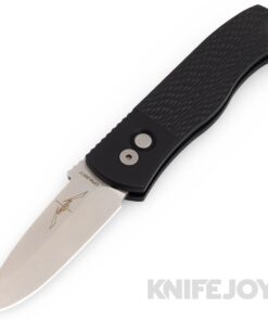 Pro-tech Knives E7A05-20CV Emerson CQC7 Auto Stonewash 20CV Blade with Black Textured Aluminum Handles/ Black Deep Carry Clip