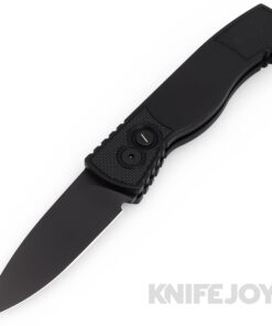 Pro-tech Knives PTT203-OPERATOR Tactical Response 2 Auto Folder Plain Edge Black Magnacut Blade with Black Aluminum Handles/ Textured Corners/ Tritium Button
