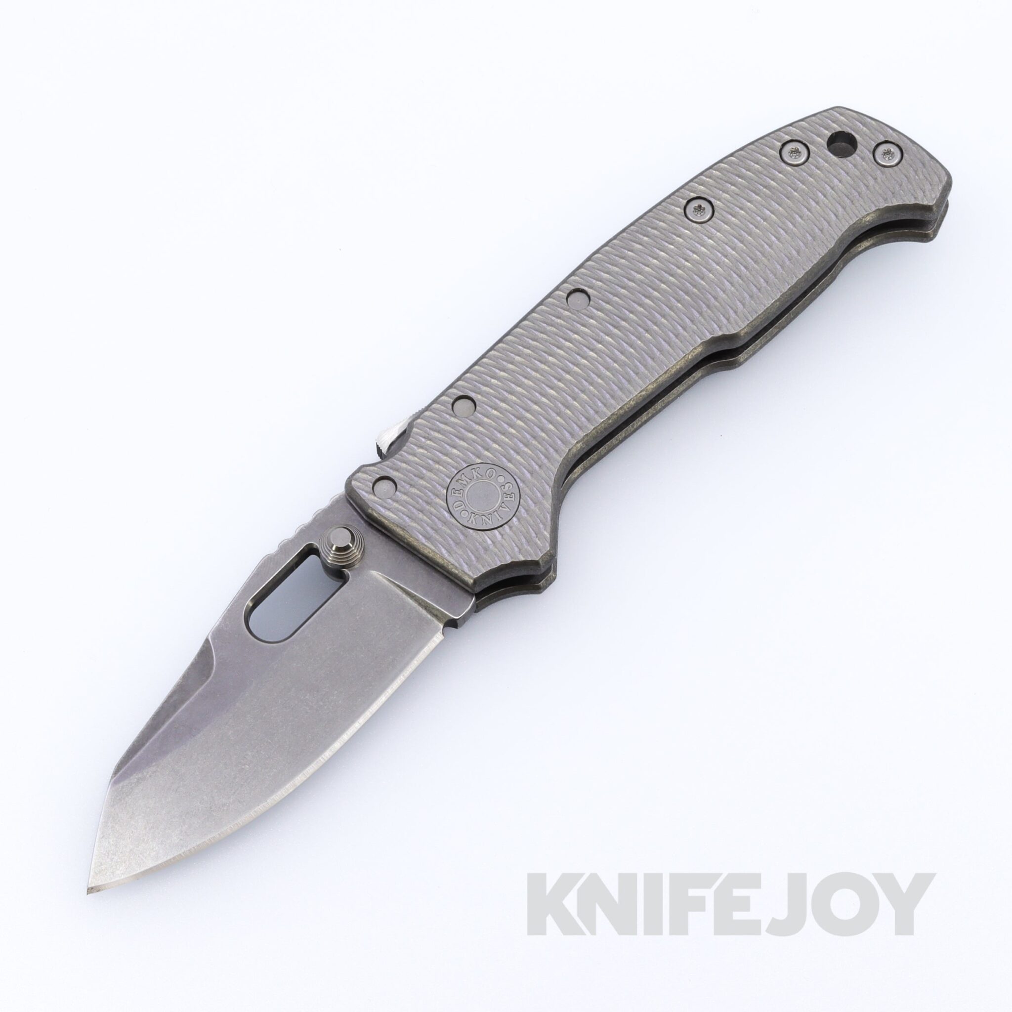 Demko Knives MGAD20 Compact Magnacut WhaleShark Blade with Textured Titanium Handles