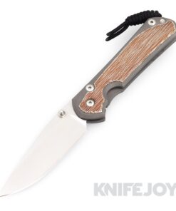Chris Reeve Knives Large Sebenza 31 Drop Point Magnacut Blade with Natural Canvas Micarta Inlay Titanium Handles