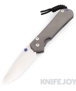 Chris Reeve Knives Large Sebenza 31 Polished Drop Point Magnacut Blade with Plain Titanium Handles