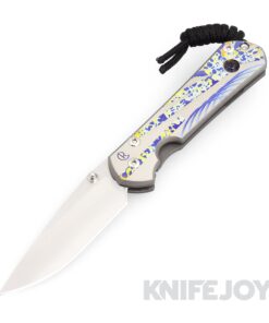 Chris Reeve Knives Small Sebenza 31 Drop Point Magnacut Blade with Unique Graphic Cabochon Lolite Handles