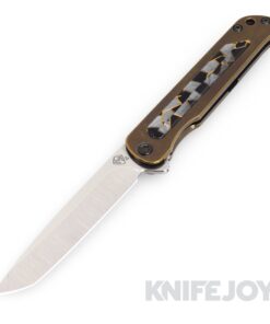 Medford Knives T-Bone S45VN Tumbled Tanto Blade with Bronze Mosaic Handles/ Bronze Spring/ DLC Hardware and Clip