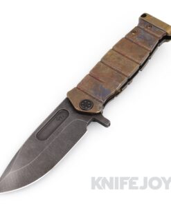 Medford Knives USMC FF S45VN Acid Distressed Blade with Scorched Earth Handle/ OS Tumbled PVD Hardware and Clip