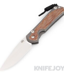 Chris Reeve Knives Large Sebenza 31 Drop Point Magnacut Blade/ Double Silver Lug with Natural Canvas Micarta Inlay Titanium Handles
