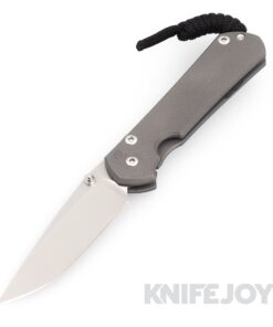 Chris Reeve Knives Small Sebenza 31 Plain Drop Point Double Silver Lug Magnacut Blade with Sandblasted Titanium Handle