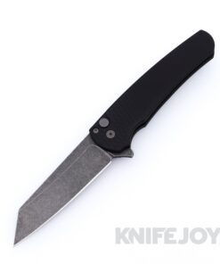 Pro-tech Knives 5435-AW Malibu Flipper Acid Washed Reverse Tanto Magnacut Blade with Black Dragonscale Aluminum Handles