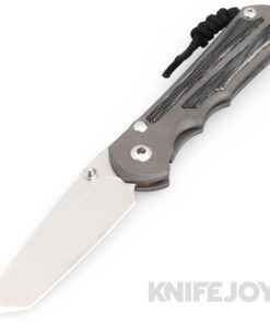 Chris Reeve Knives Large Inkosi Tanto Magnacut Blade with Black Canvas Micarta Inlay Titanium Handles