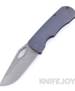 McNees Knives DX Dixon 3.75" Stonewash Magnacut Blade and Stonewash Blue / Bronze Titanium Handles