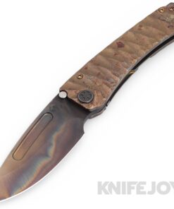 Medford Knives Marauder-H S45VN Vulcan Drop Point Blade with Scorched Earth Predator Handles/ Bronze Hardware and Clip