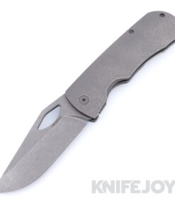 McNees Knives DX Dixon 3.75" Stonewash Magnacut Blade and Textured Stonewash Titanium Handles