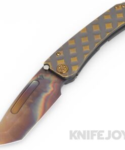 Medford Knives Marauder-H S45VN Vulcan Tanto Blade with Cement Bronze Harlequin Sculpted Handles/ Bronze Hardware and Clip