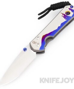 Chris Reeve Knives Small Sebenza 31 Drop Point Magnacut Blade with Unique Graphic Cabochon Night Sky w/ Amethyst Handles